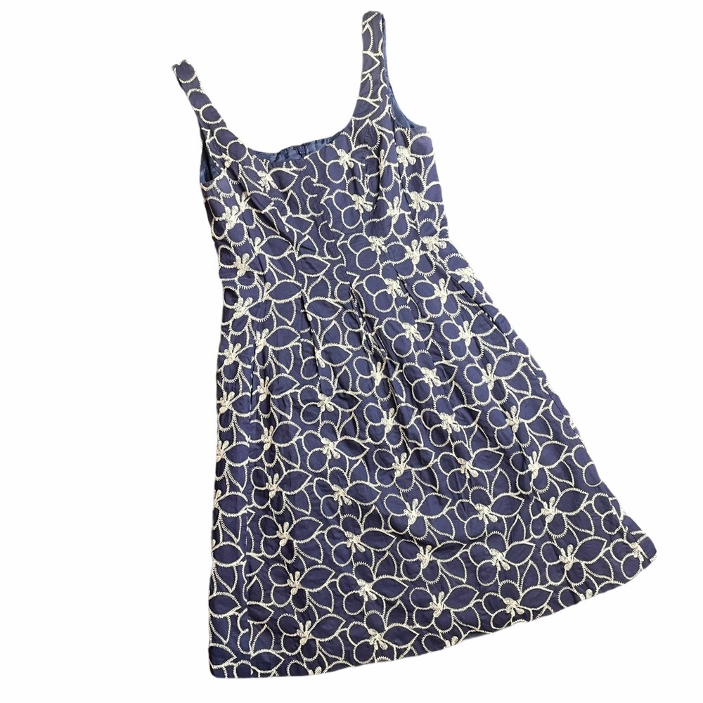 Nine West Blue with white embroidery floral 6